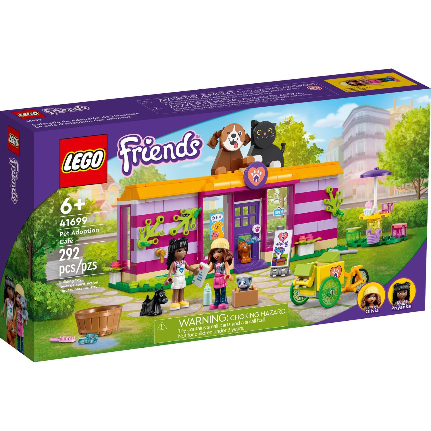 Конструктор LEGO Friends Кафе-приют для животных 41699 купить по цене 2999  ₽ в интернет-магазине Детский мир