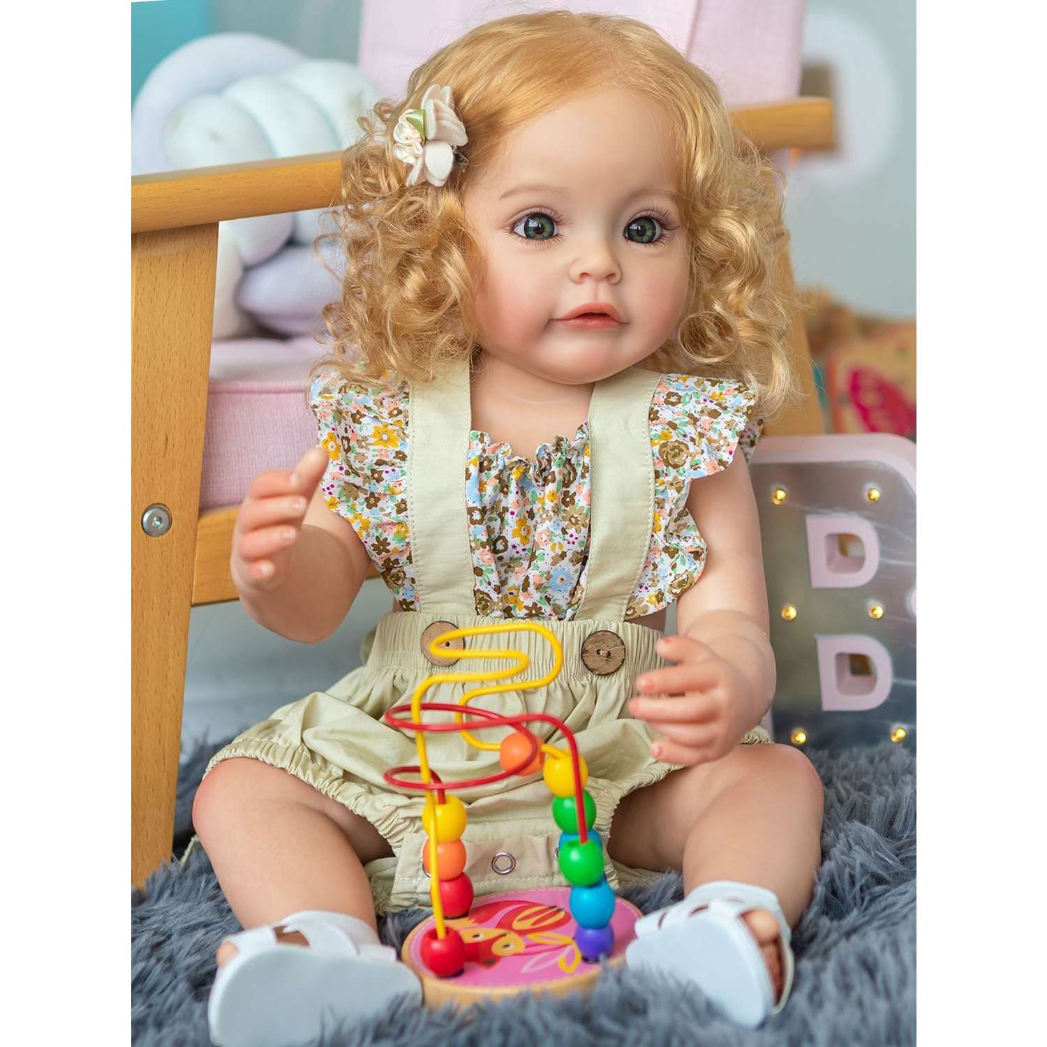 Кукла Реборн Soul Sister виниловая с комплектом одежды и пустышкой 55 см YW-REBORN-55 - фото 1