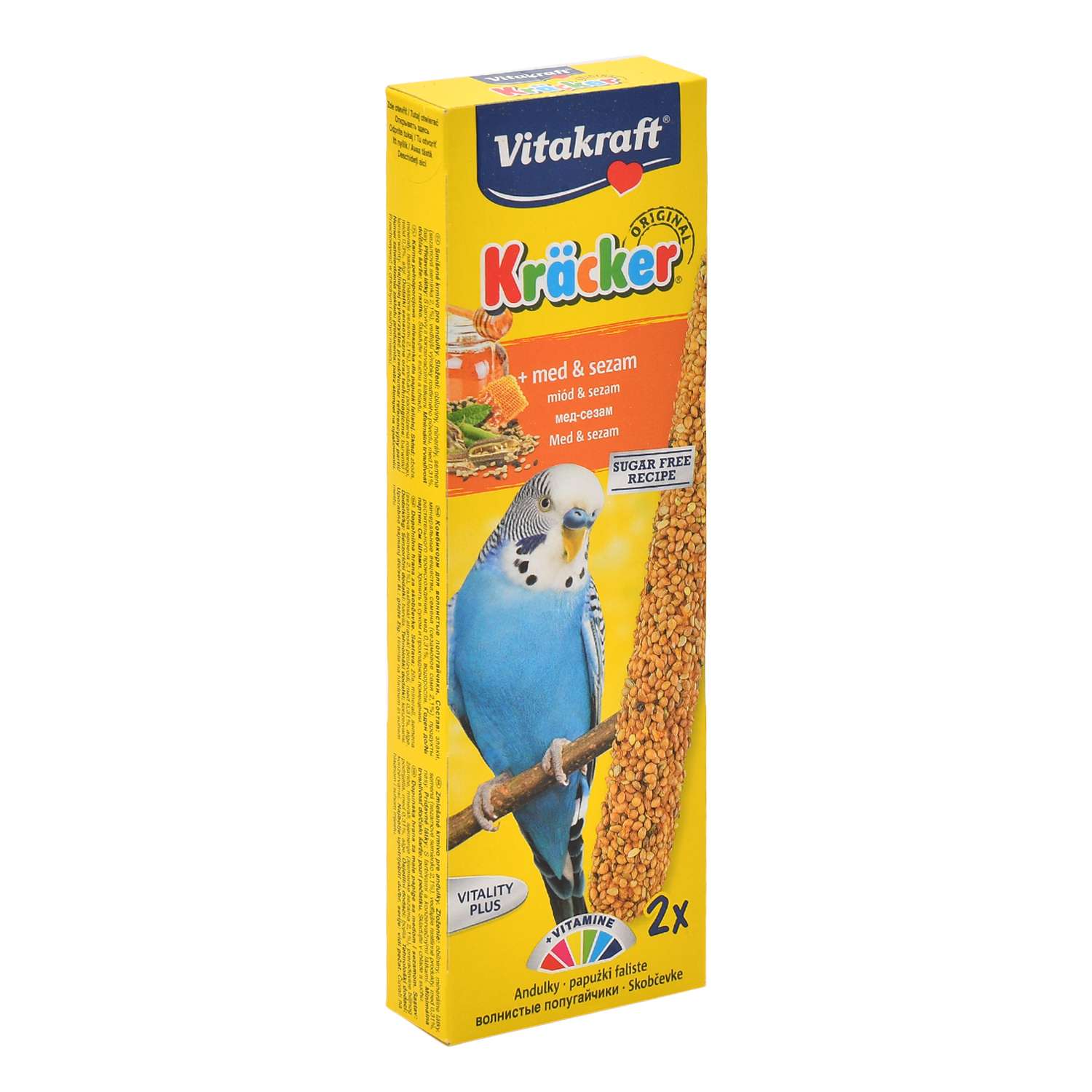 Лакомство для волнистых попугаев Vitakraft Крекеры медовые 2шт 10606 - фото 1