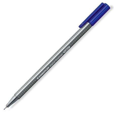 Ручка капиллярная Staedtler Triplus трехгранная Синяя