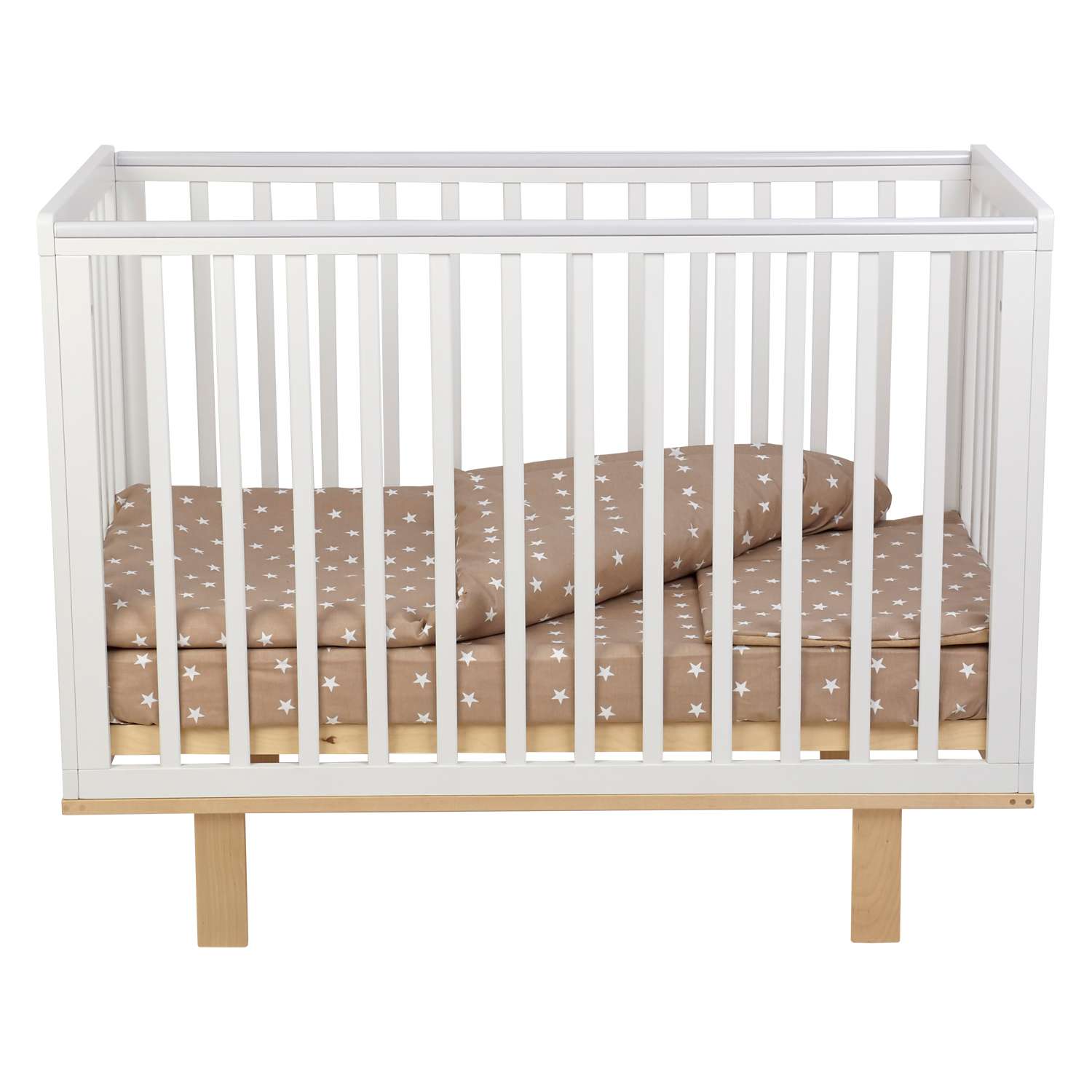 Кроватка детская Polini kids Simple 340 Белый-Натуральный - фото 13