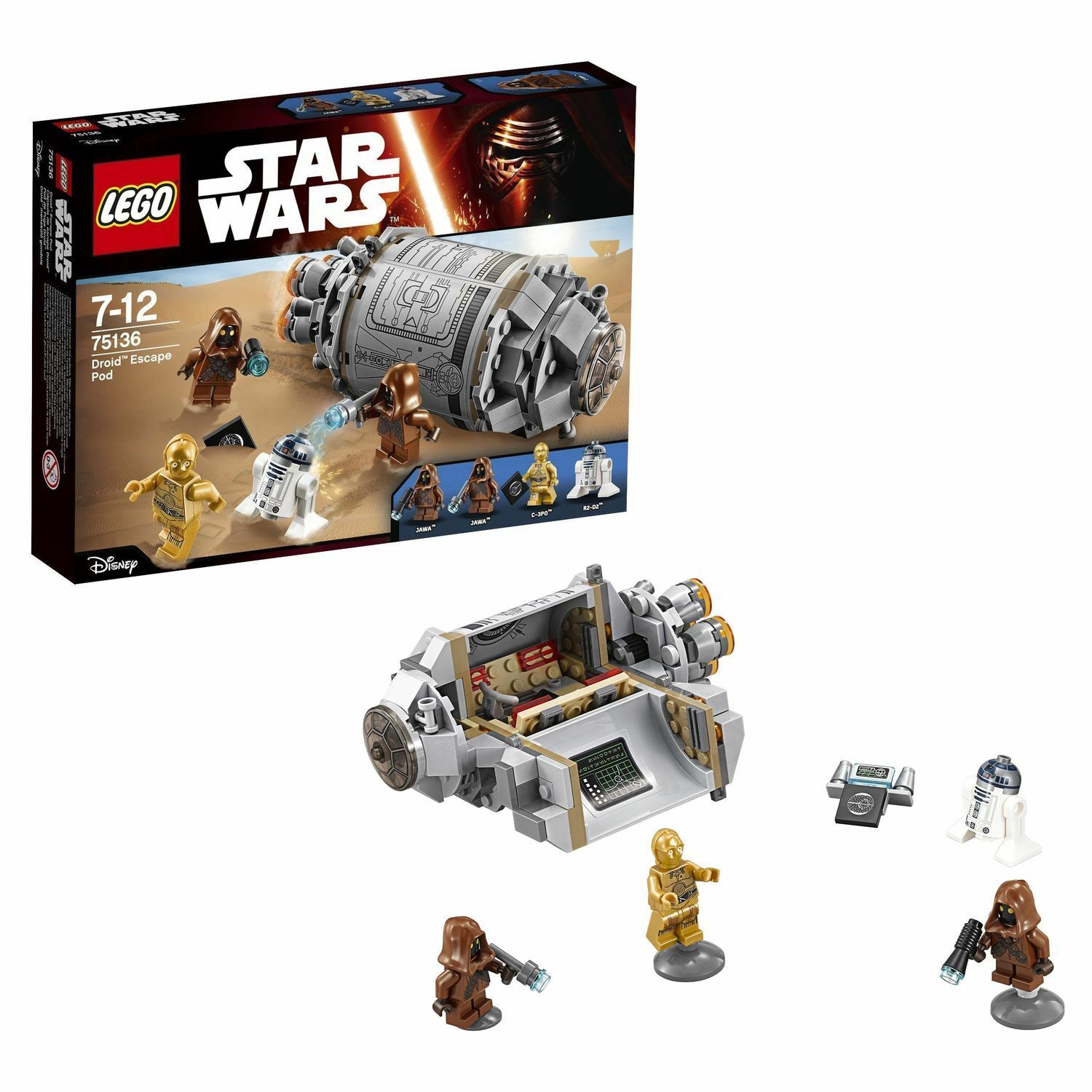 Конструктор LEGO Star Wars TM Спасательная капсула дроидов™ (75136) купить  по цене 2499 ₽ в интернет-магазине Детский мир