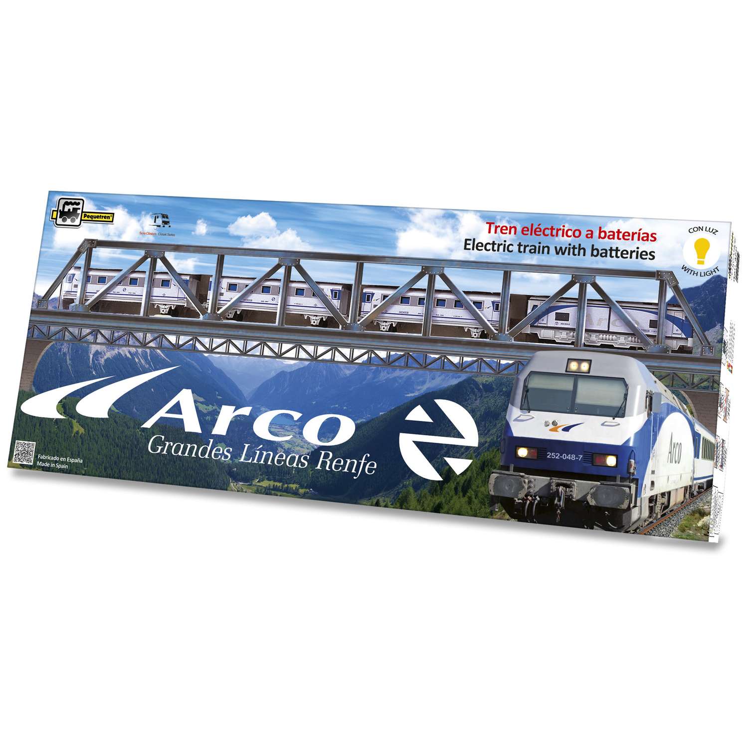 Поезд с мостом PEQUETREN ARCO(металл) со светом 525 - фото 12
