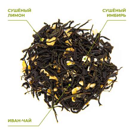 Напиток чайный Предгорья Белухи Иван-чай в пакетиках ферментированный с лимоном и имбирём 45 гр