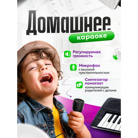 Синтезатор детский FAIRYMARY Пианино с микрофоном PIANO081