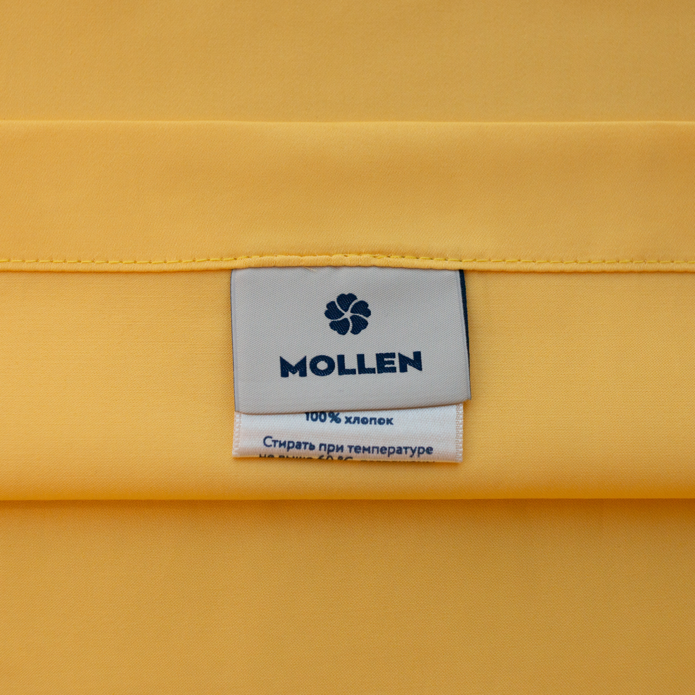 Простыня солнечно-желтая Mollen 90х200х20 - фото 2