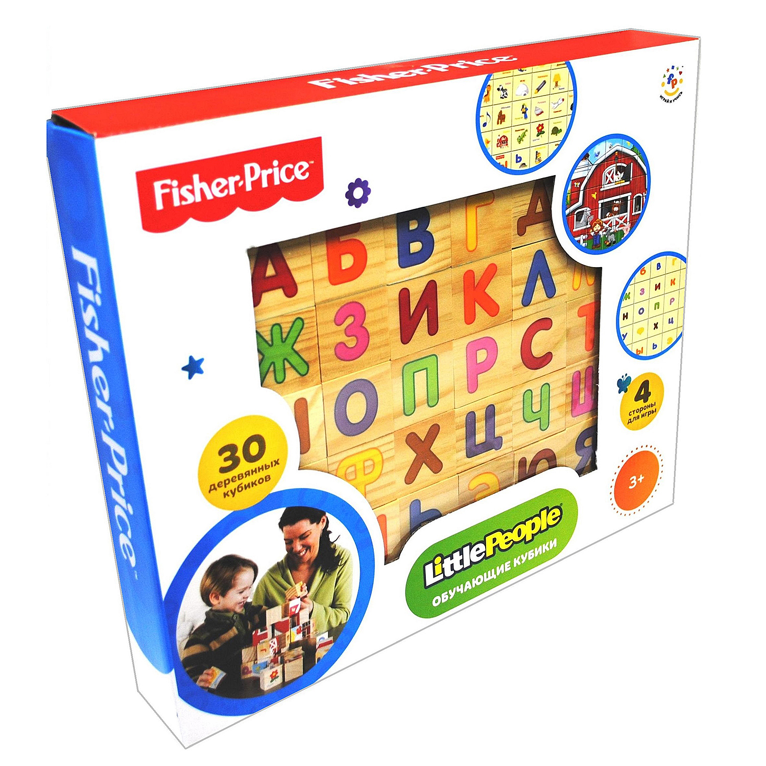 Кубики Fisher Price Алфавит 30шт FP 30544 купить по цене 999 ₽ в  интернет-магазине Детский мир