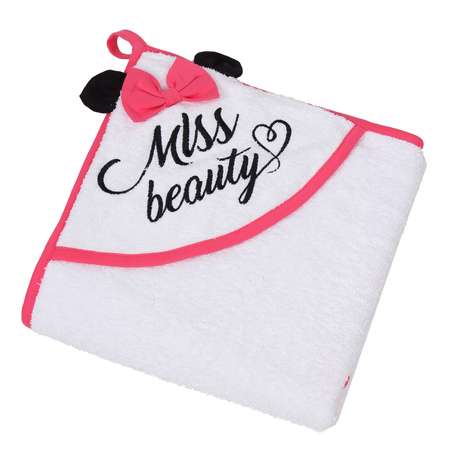 Полотенце Amarobaby Miss Beauty с уголком Белый