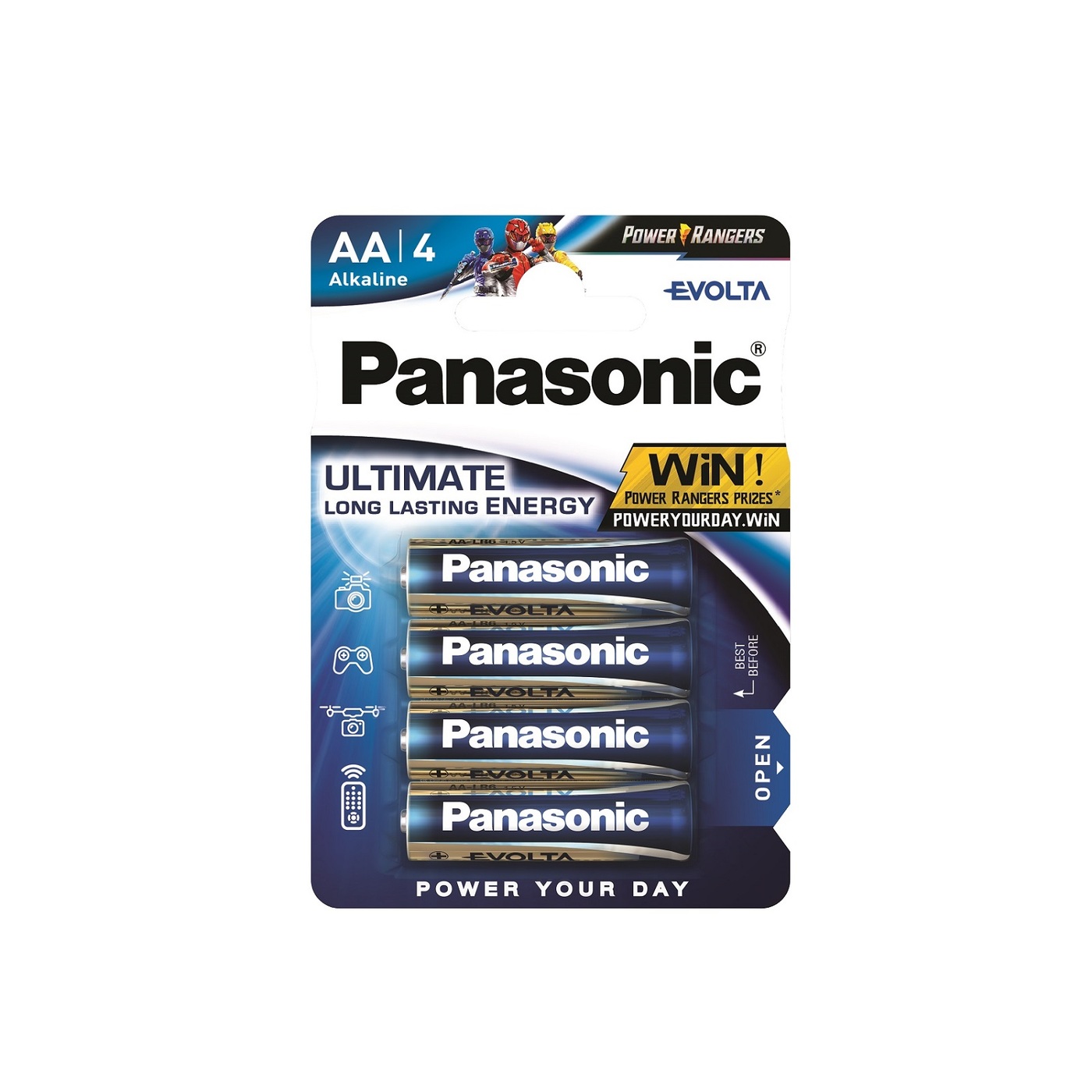 Щелочная батарейка Panasonic AA щелочные Evolta в блистере 4шт LR6EGE/4BP - фото 1