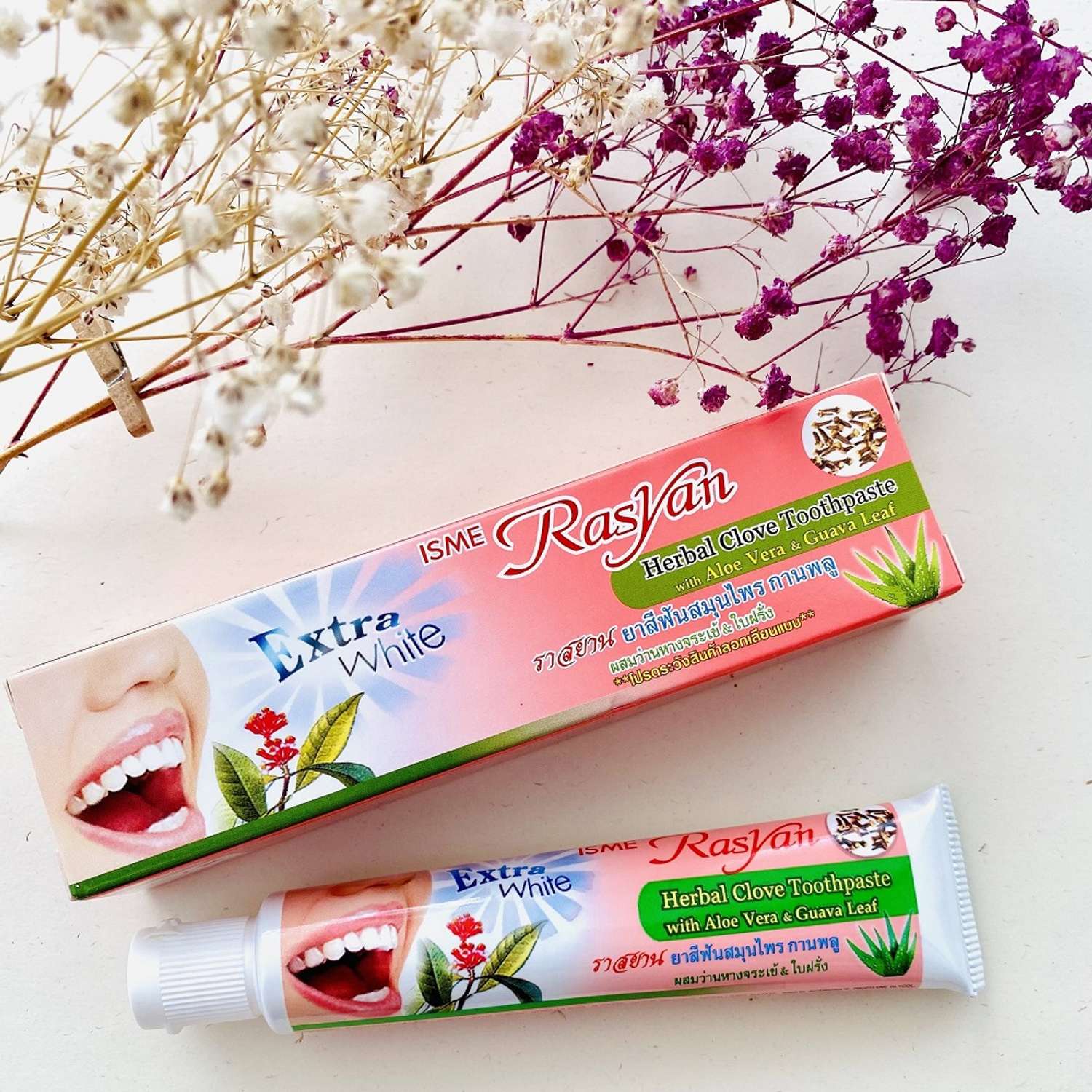Зубная паста RASYAN тайская травяная Herbal Clove Toothpaste с гвоздикой алоэ и гуавой - фото 2