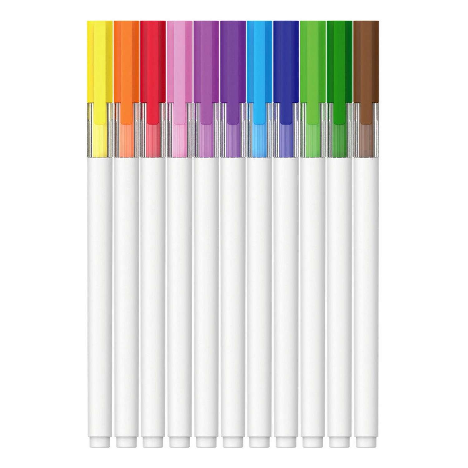 Ручки капиллярные KEYROAD набор Fineliner 0.4 мм 12 цветов пластик футляр - фото 3