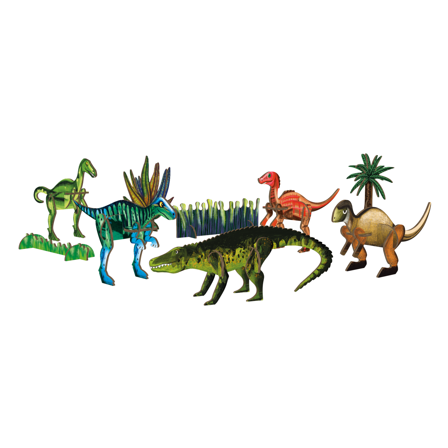 Сборные 3Д модели КУВЫРКОМ Самые древние динозавры - фото 1