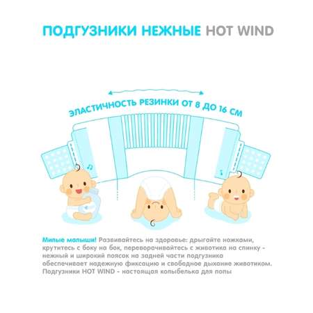 Подгузники LOVULAR Hot Wind L (9-13 кг) 54 шт.