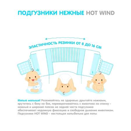 Подгузники LOVULAR Hot Wind 9-13кг 54шт