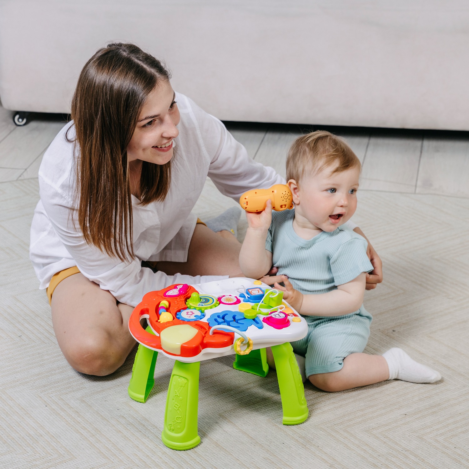 Ходунки-каталка BabyCare 3в1 Spin синие - фото 18