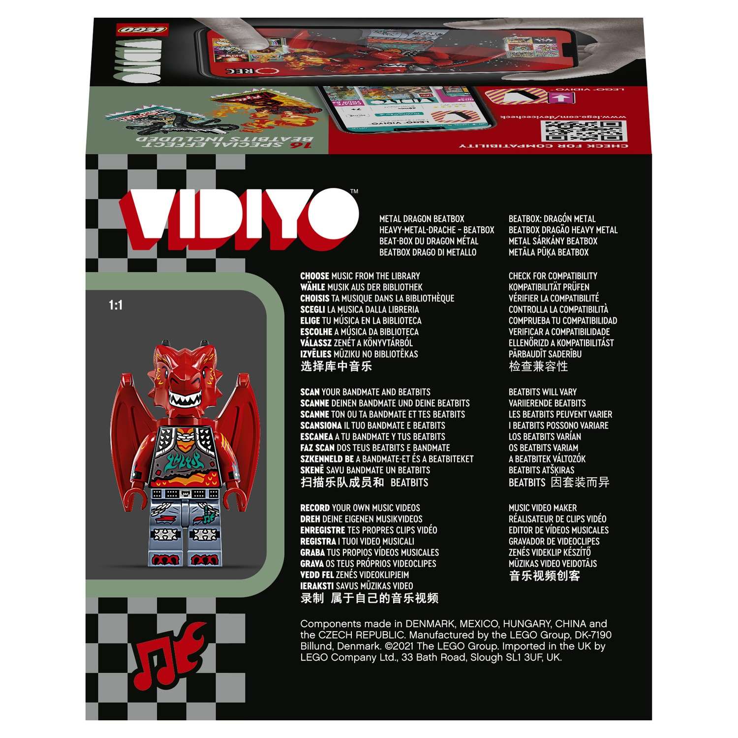 Конструктор LEGO VIDIYO Metal Dragon BeatBox блочный - фото 3