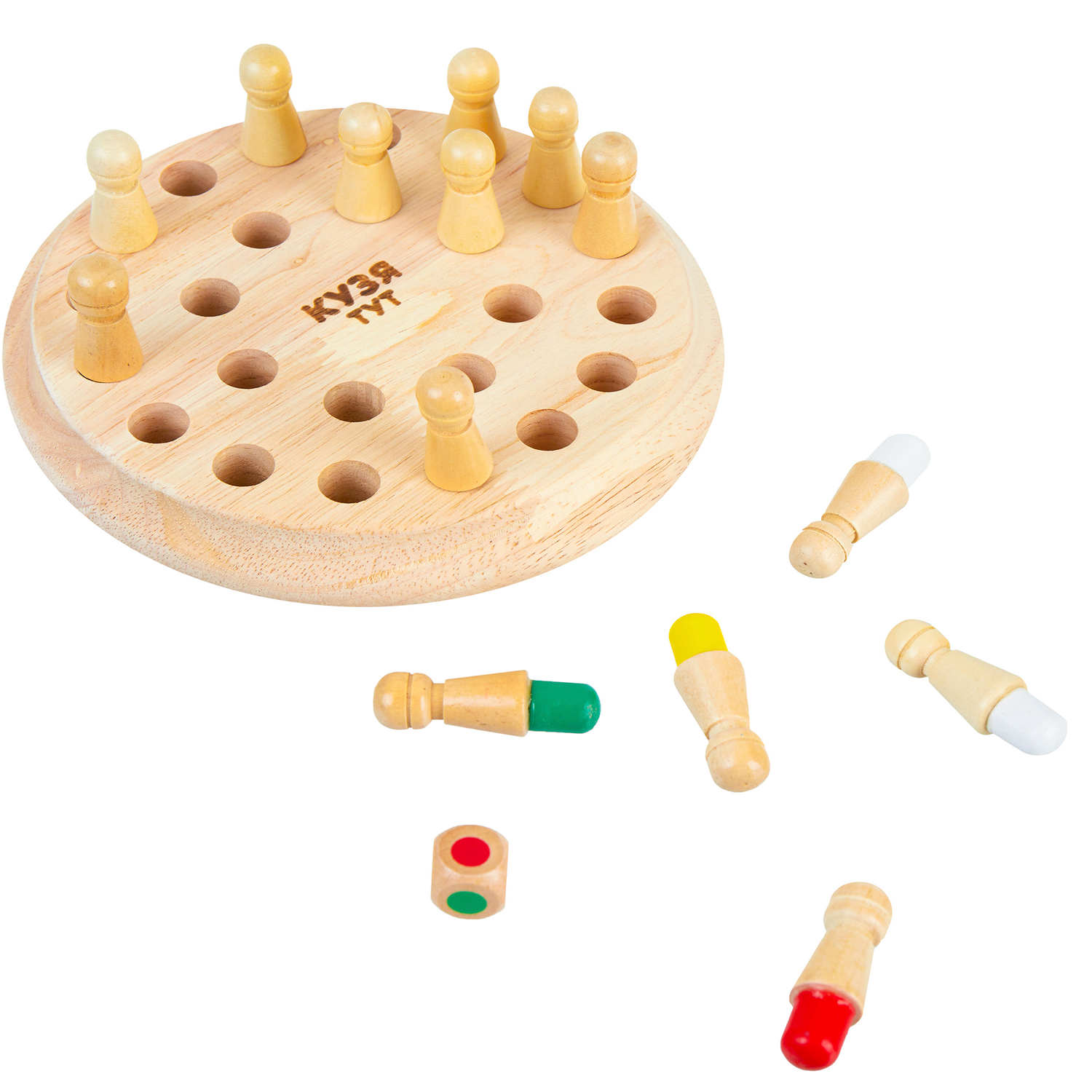 Развивающая игрушка из дерева КУЗЯ ТУТ Умные шахматы игра МЕМО - фото 3