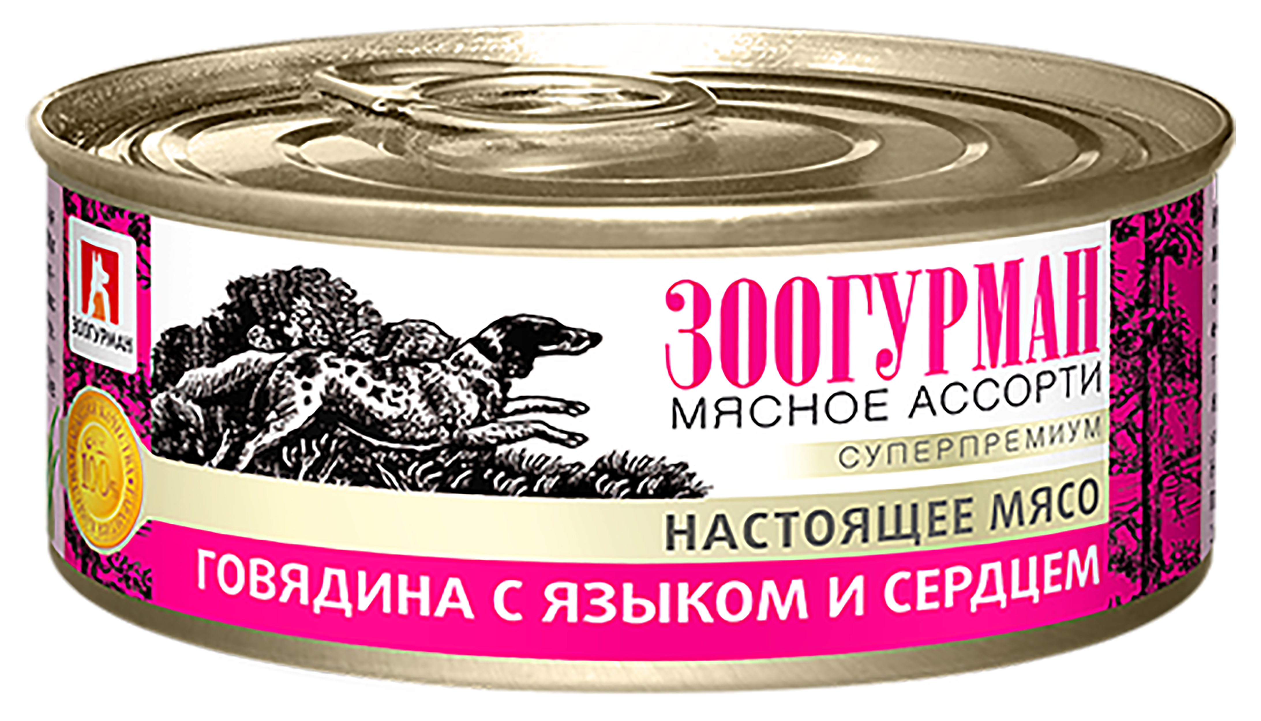 Корм влажный Зоогурман Мясное ассорти Говядина с языком и сердцем 100гр х 24шт - фото 2