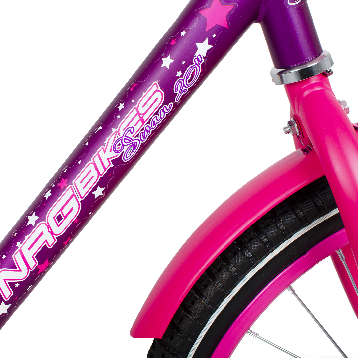 Велосипед NRG BIKES Swan 20 pink-white - фото 19