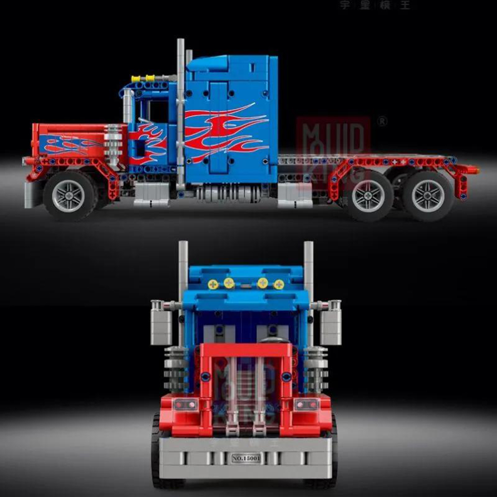 Конструктор Mould King Грузовик Peterbilt 389 Optimus Prime с ДУ и моторизацией 839 деталей - фото 7