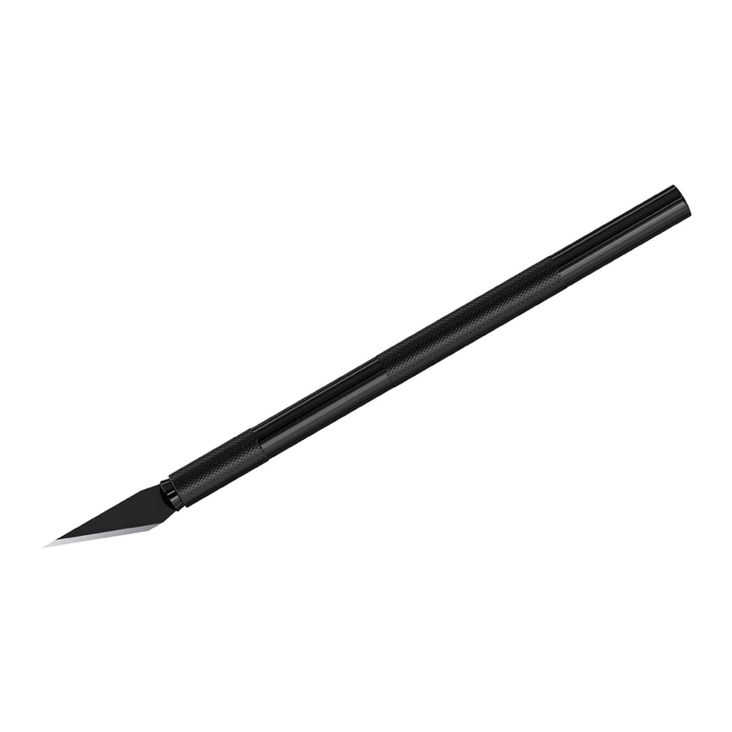 Нож-скальпель канцелярский Berlingo металлический корпус черного цвета 5 лезвий в комплекте европодвес - фото 2