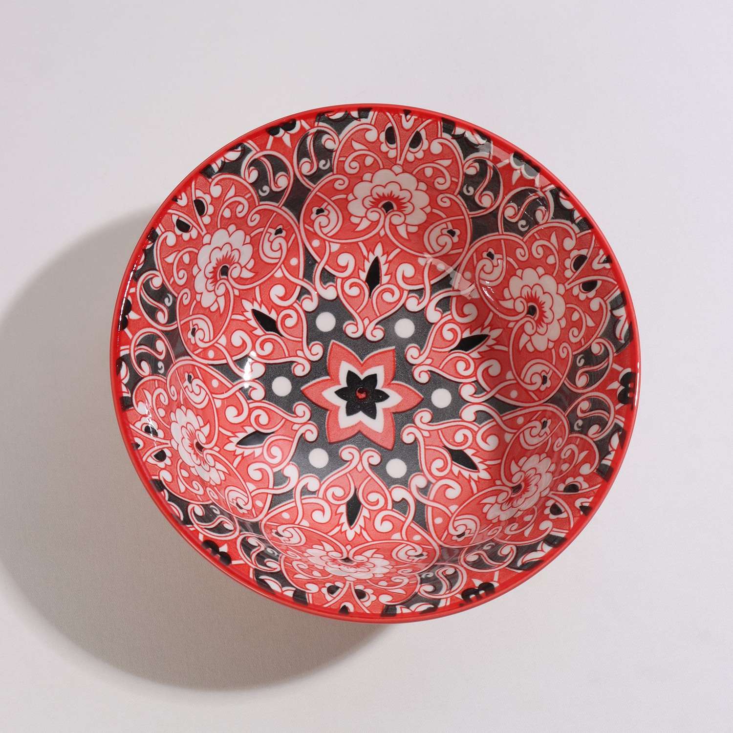 Салатник Доляна керамический «Джавлон» 600 мл d=14 5 см цвет красный - фото 3