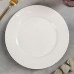 Тарелка Sima-Land фарфоровая обеденная с утолщённым краем White Label d=25 см цвет белый