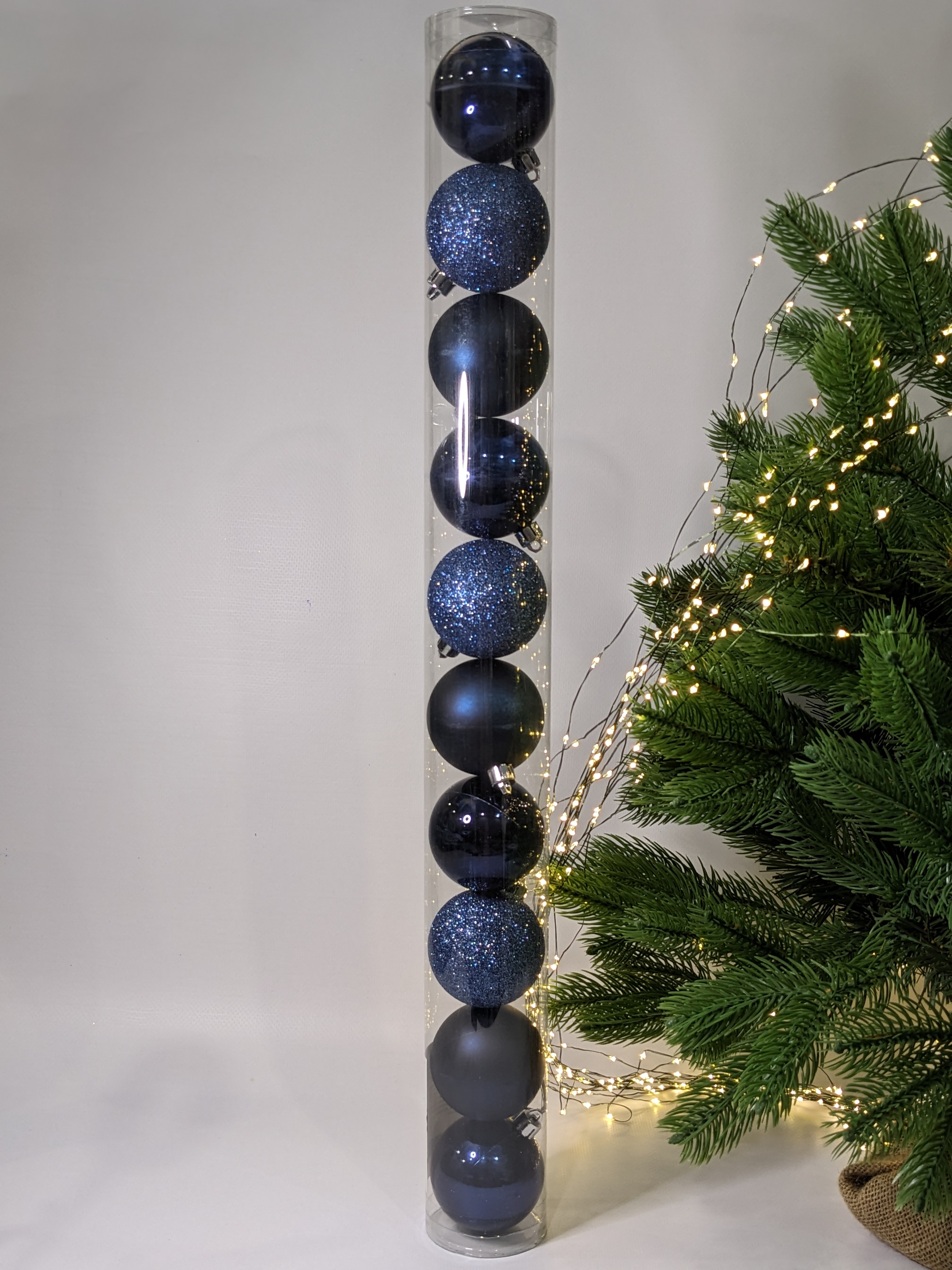 Набор елочных шаров 10шт 60мм Kaemingk 85401-темно-синий - фото 1