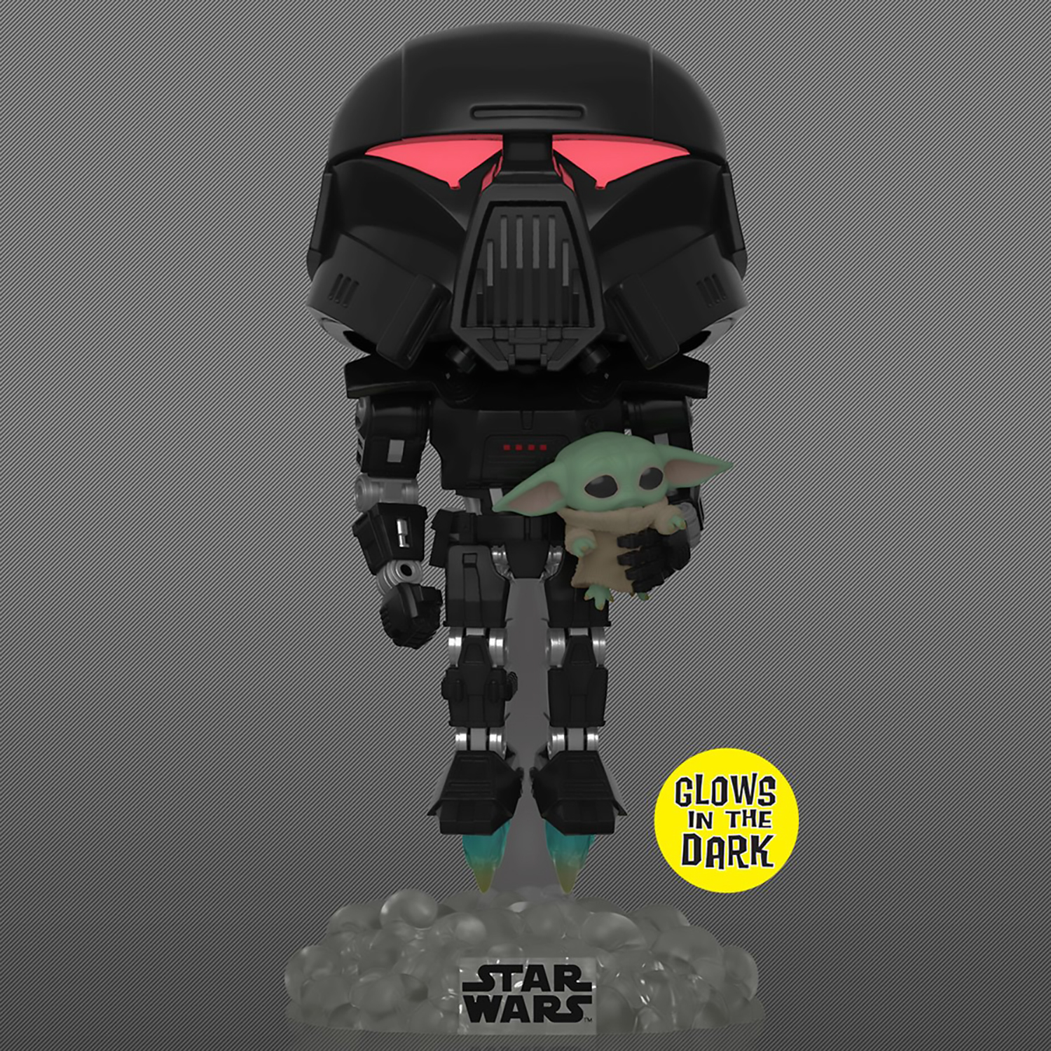 Фигурка Funko POP! Bobble Star Wars Mandalorian Dark Trooper V Child Exc 58286 - фото 3