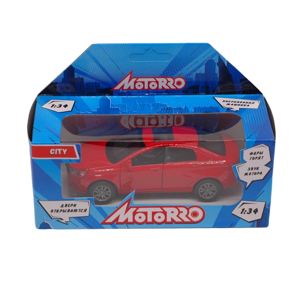 Автомобиль Motorro 1:32 инерционный красный HL1133-1 - фото 5