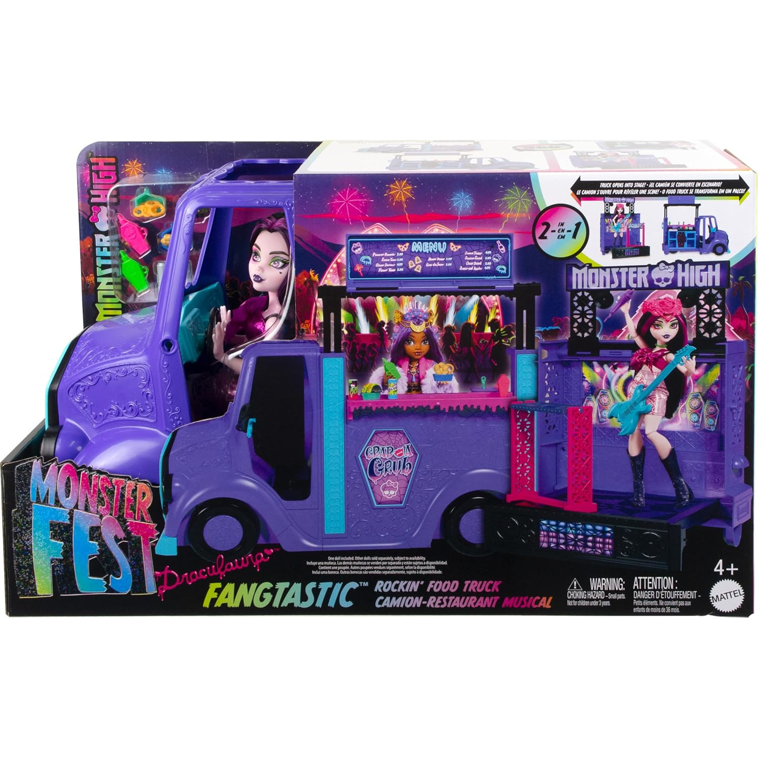 Игровой набор Monster High Fangtastic Food Truck с куклой HXH83 HXH83 - фото 4