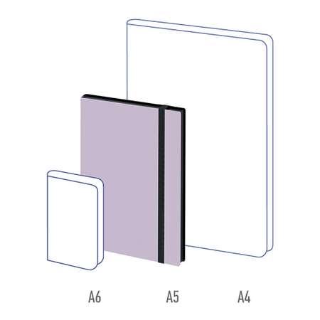 Записная книжка А5 Berlingo 80 л кожзам Instinct черный срез черный/лаванда с резинкой