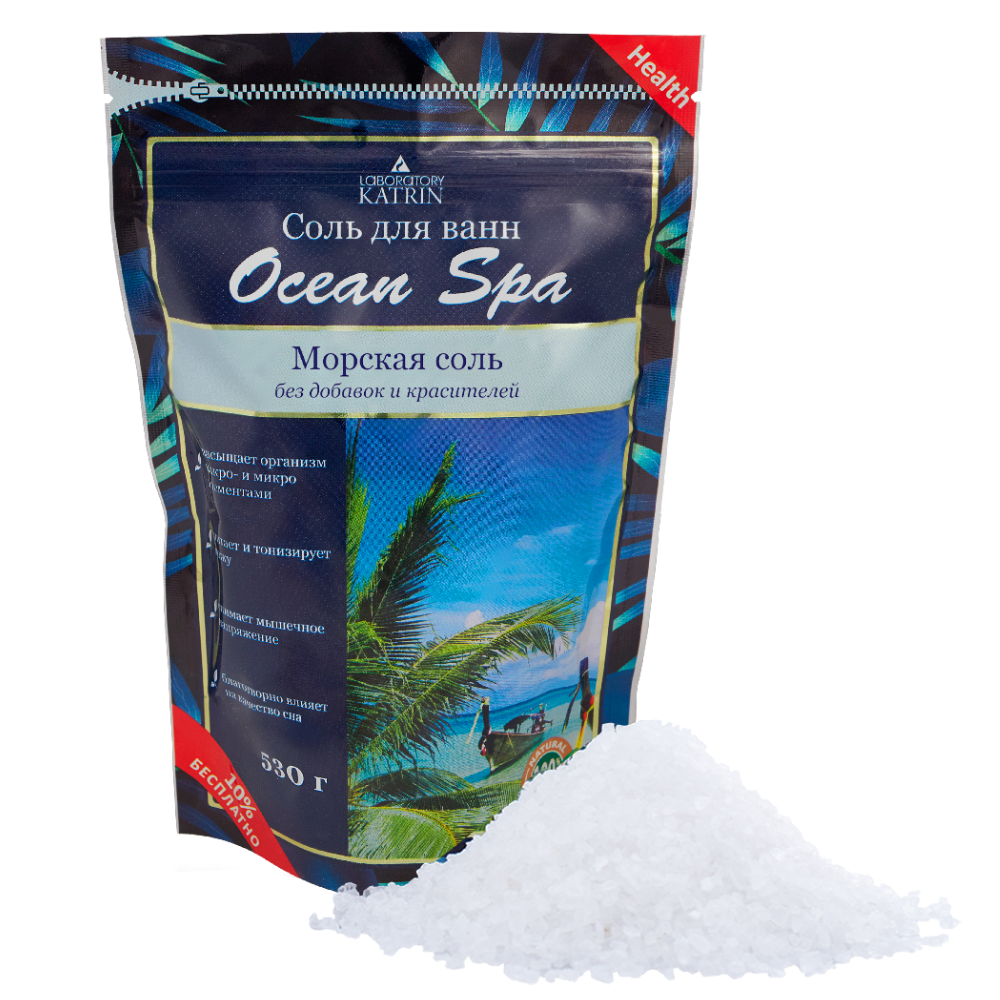 Соль для ванны Laboratory KATRIN Ocean Spa Морская без добавок 530гр - фото 3