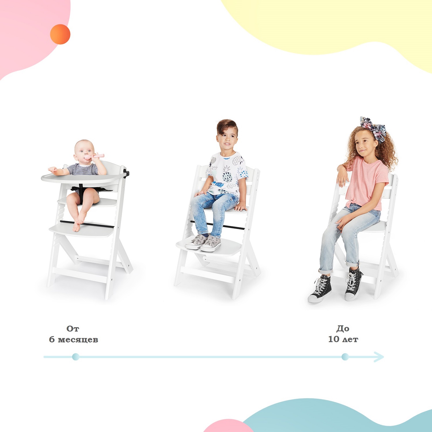 Стульчик для кормления Kinderkraft Enock White - фото 8