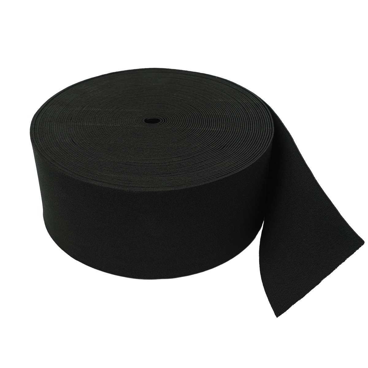 Лента Айрис резинка тканая эластичная башмачная для шитья челси чешек слипонов 100 мм 20 м черная - фото 1