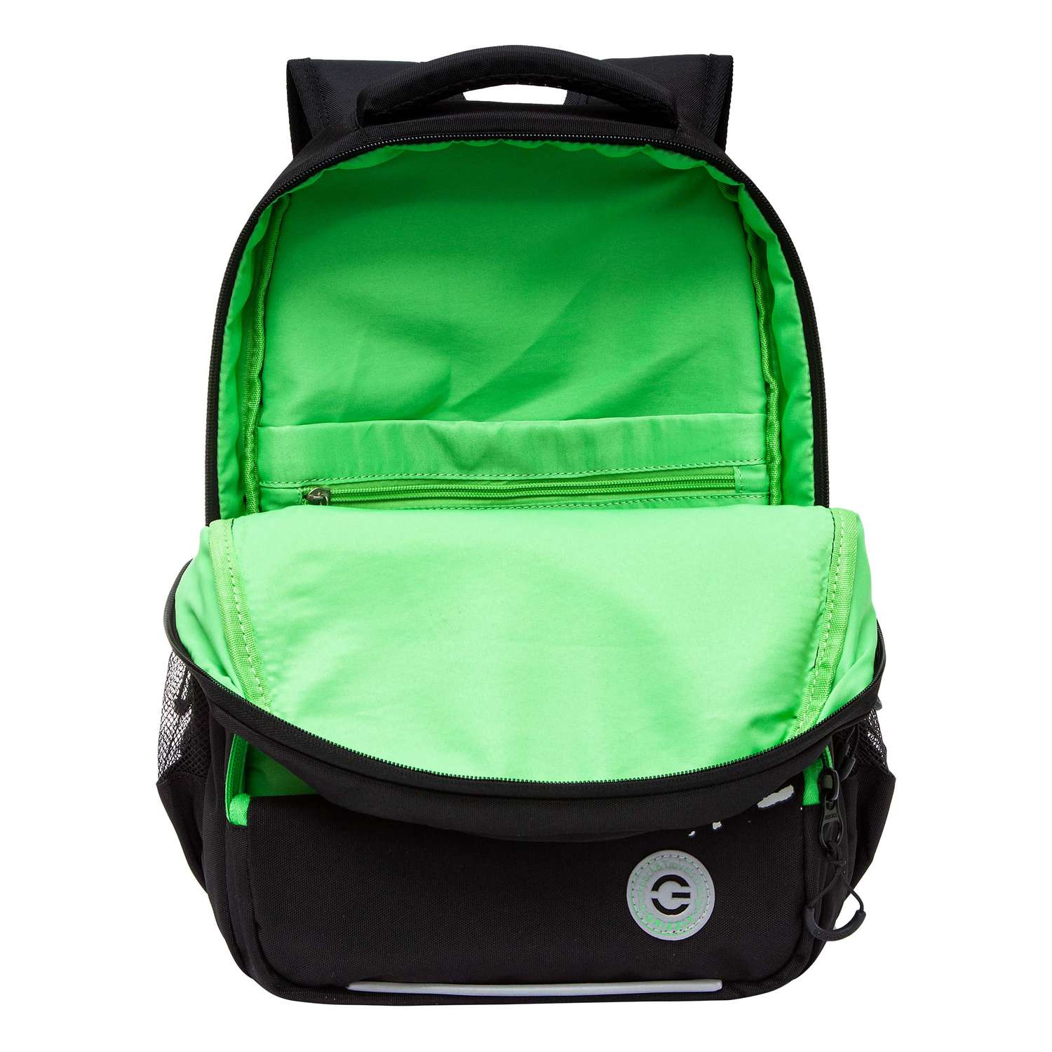 Рюкзак школьный Grizzly Черный-Зеленый RB-453-1/1 - фото 4