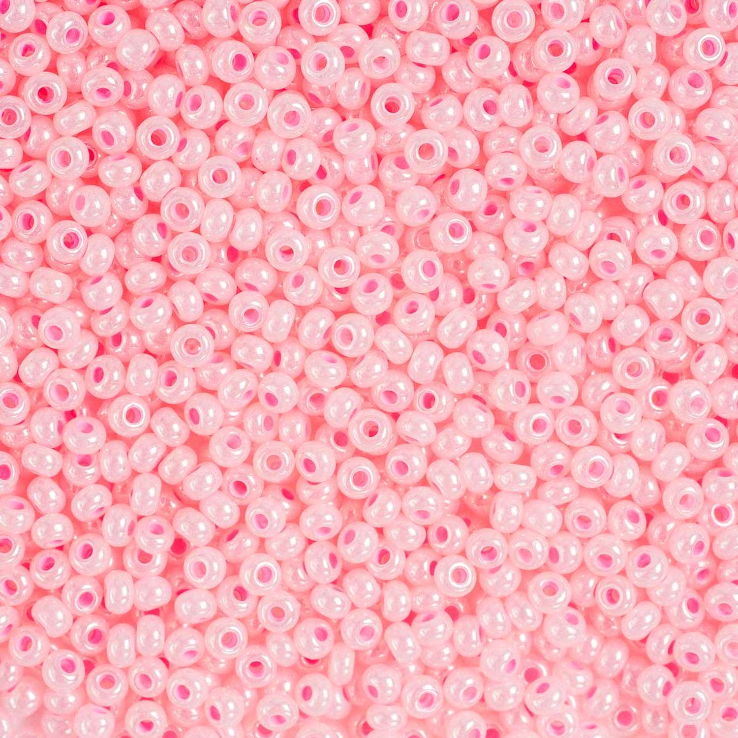 Бисер Preciosa чешский жемчужный 10/0 20 гр Прециоза 37173 розовый - фото 2