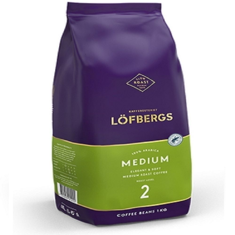 Кофе в зернах Lofbergs Medium Roast 1кг - фото 1