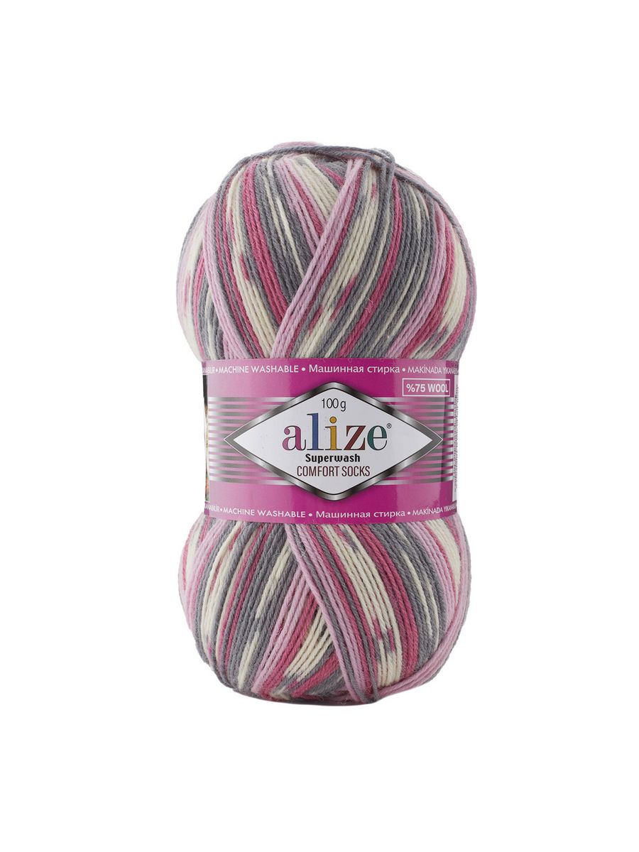 Пряжа Alize теплая для вязания носков чулок Superwash Comfort Socks 100 гр 420 м 5 мотков 7707 - фото 7