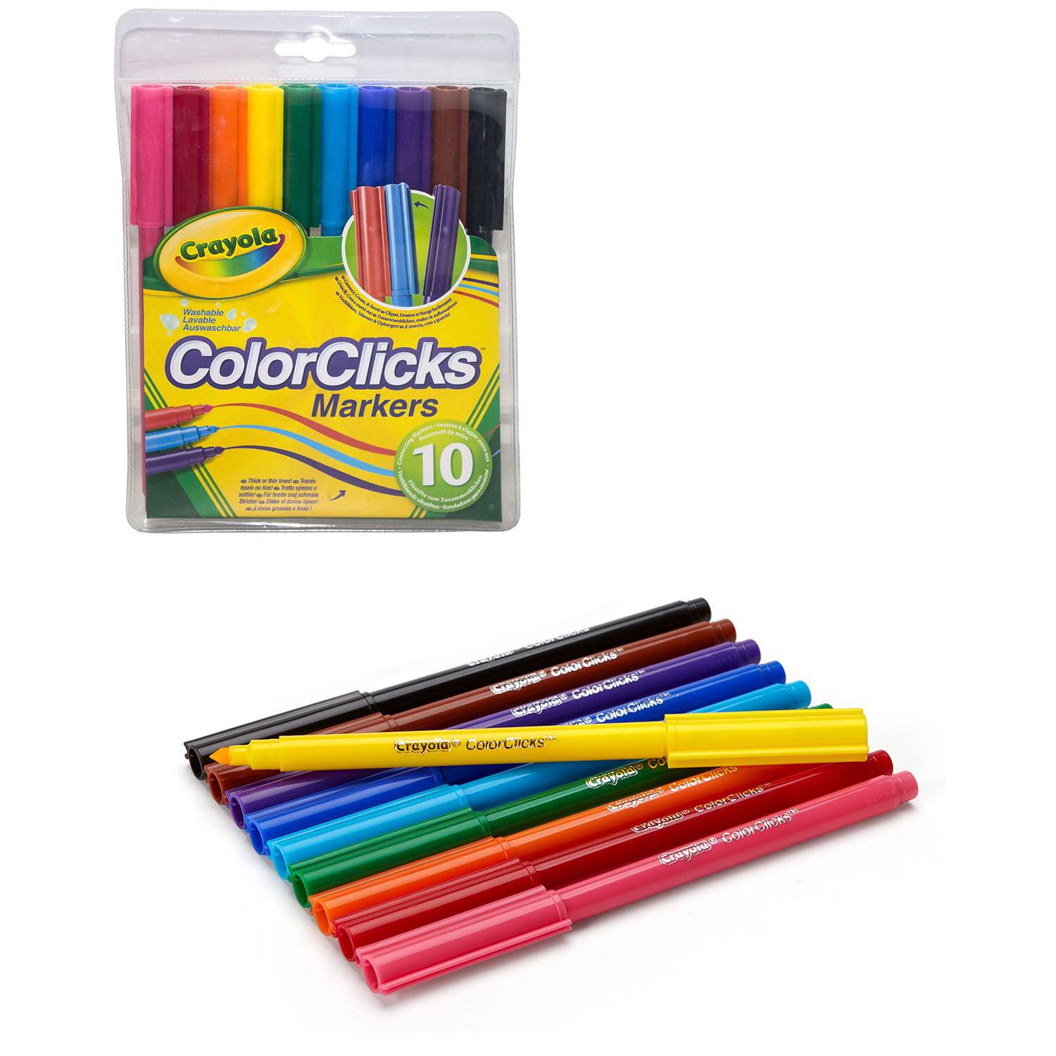 Фломастеры Crayola 10 шт соединяющихся - фото 6