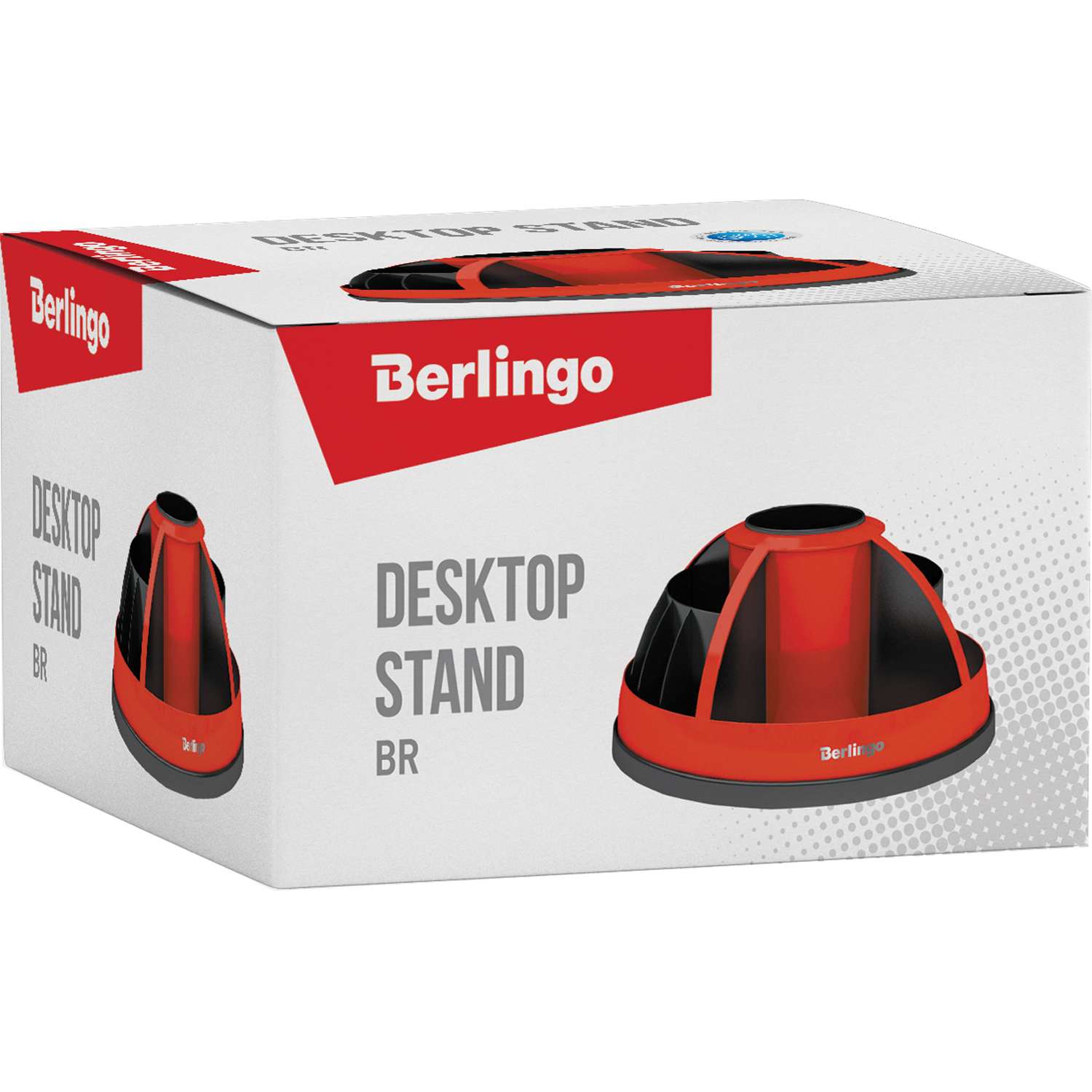 Настольная подставка Berlingo вращающаяся черный/красный - фото 2