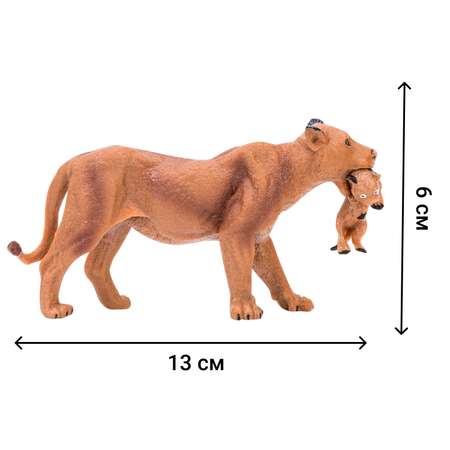 Набор фигурок Masai Mara Мир диких животных Семьи львов и зебр 7 предметов MM201-013