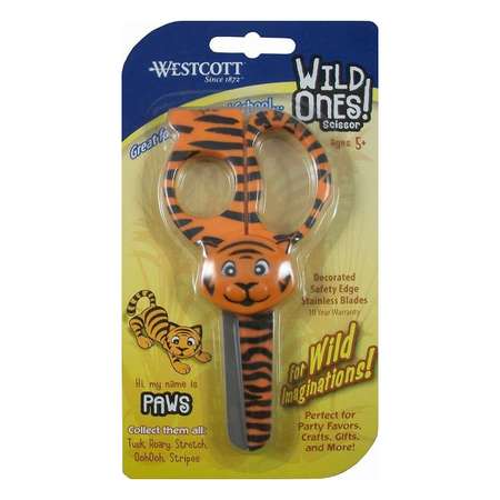 Ножницы детские WESTCOTT 13 см WILD ONES тигр