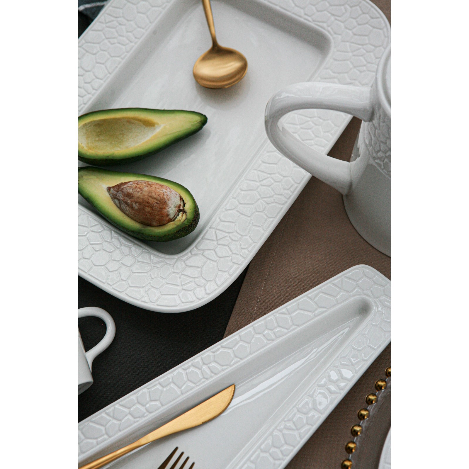 Блюдо сервировочное MAGISTRO фарфоровое прямоугольное Magistro Rodos 35 7×25 6×3 1 см цвет белый - фото 10
