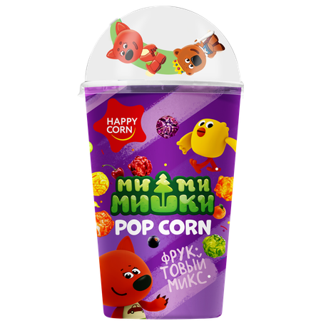 Попкорн детский с игрушкой Happy Corn Ми-ми-мишки Фруктовый микс 50 г