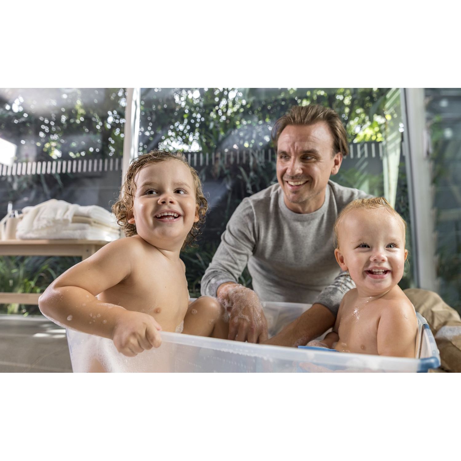 Ванночка Stokke Flexi Bath Макси Прозрачный-голубой - фото 7