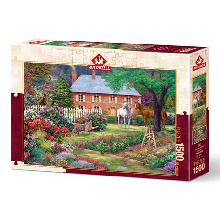 Пазл 1500 деталей ART PUZZLE Лошади в саду