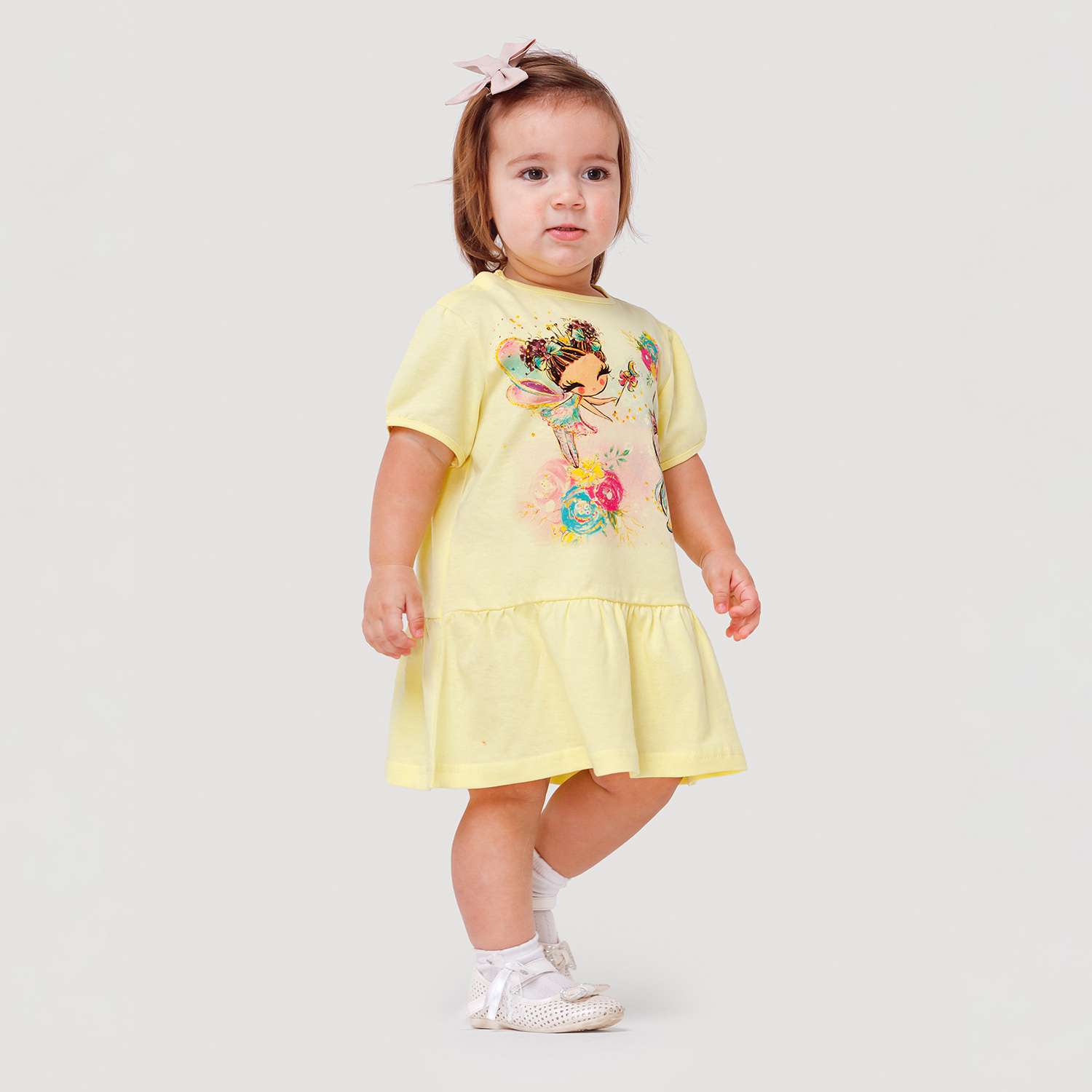 Платье VEDDI 2053/2к-22-жёлтый/бабочки - фото 5