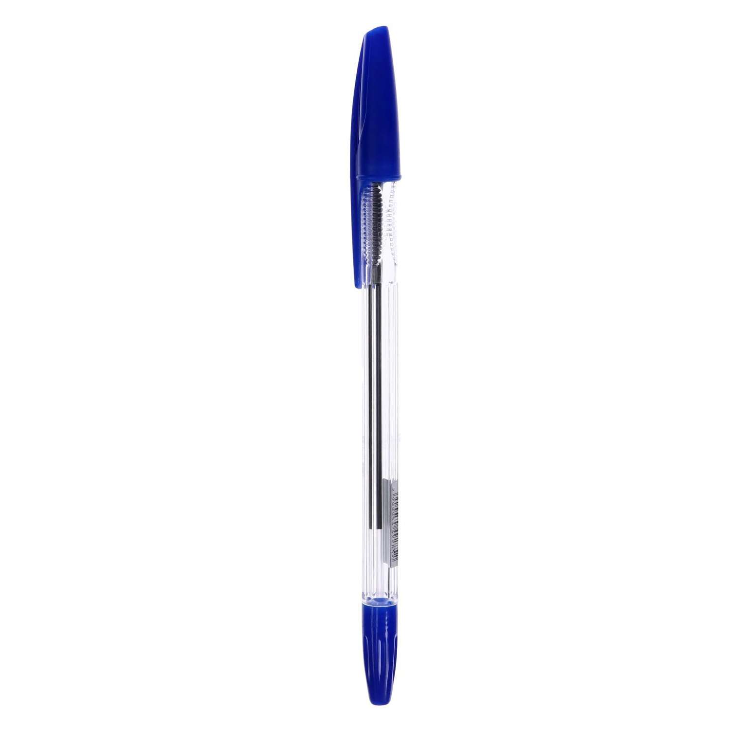 Ручка Calligrata прозрачный с синим колпачком - фото 1