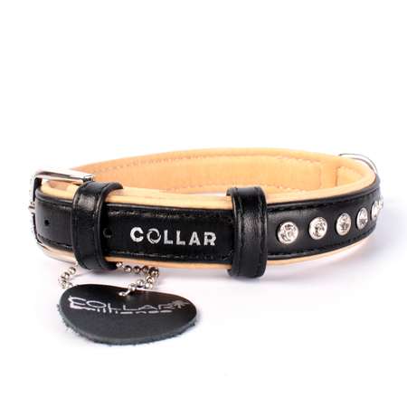 Ошейник для собак CoLLar Brilliance со стразами премиум класса Черный 38001